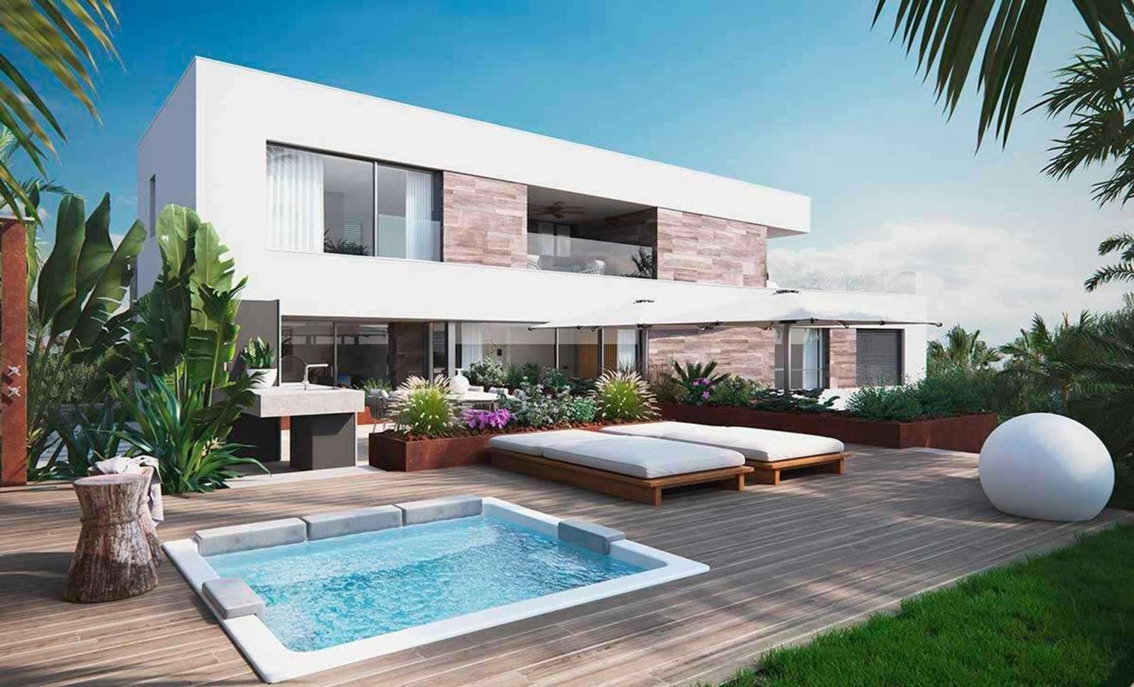 Luxusvilla mit Meerblick nur wenige Schritte vom Strand