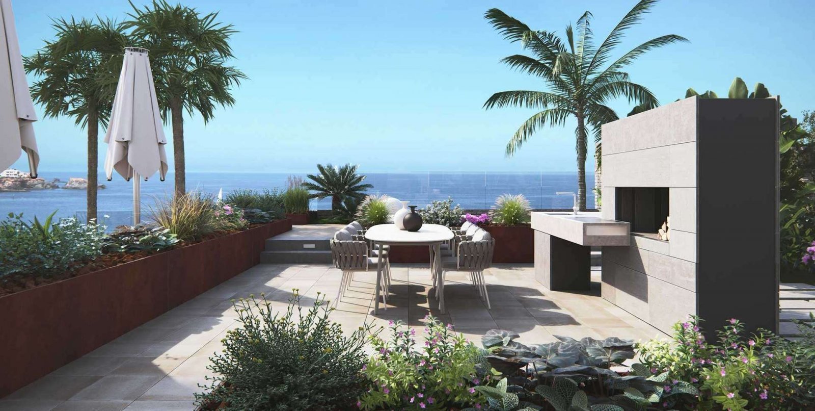Luxusvilla mit Meerblick nur wenige Schritte vom Strand