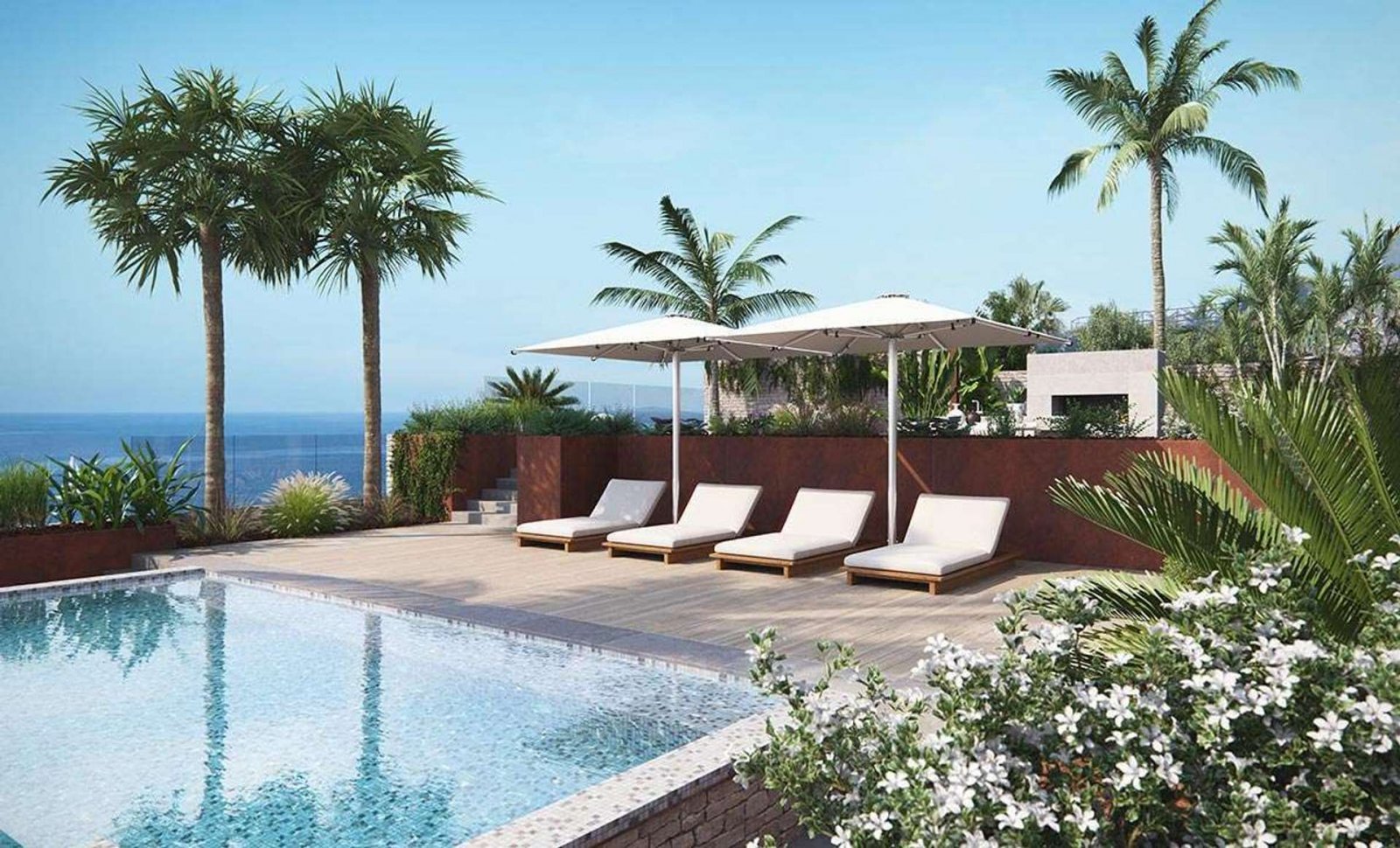 Luxusvilla mit Meerblick nur wenige Schritte vom Strand