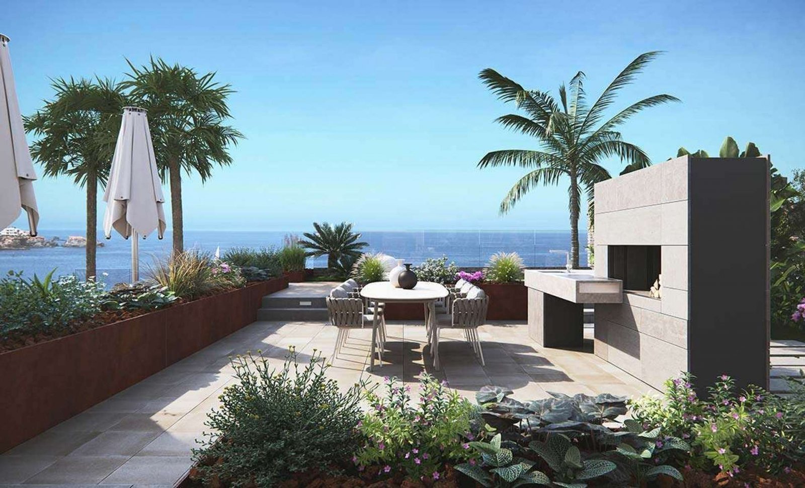 Luxusvilla mit Meerblick nur wenige Schritte vom Strand