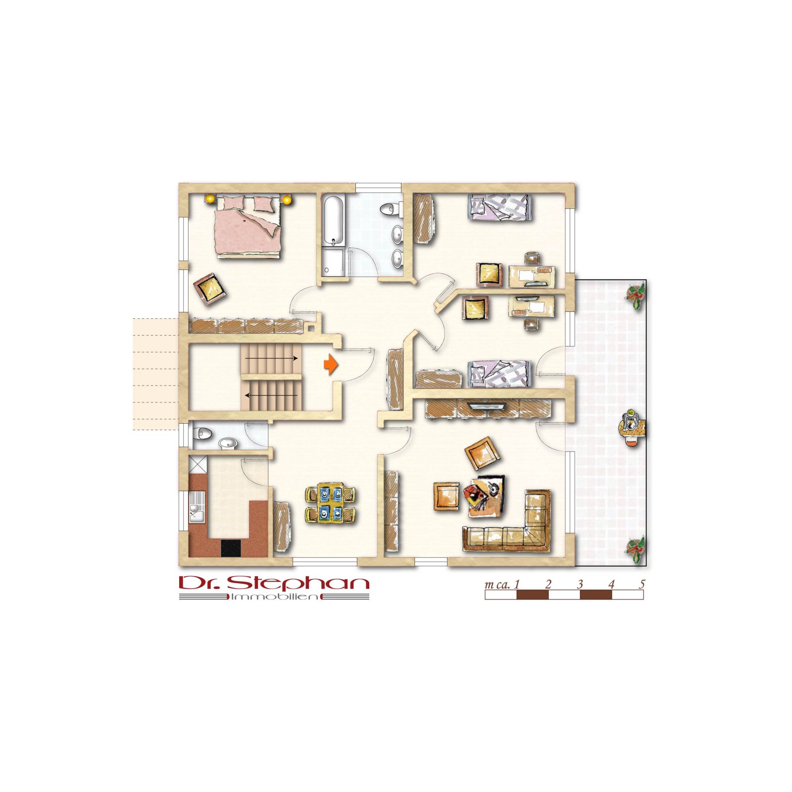Eine Rarität: 5-Zimmer-Wohnung mit Balkon in naturnaher Lage