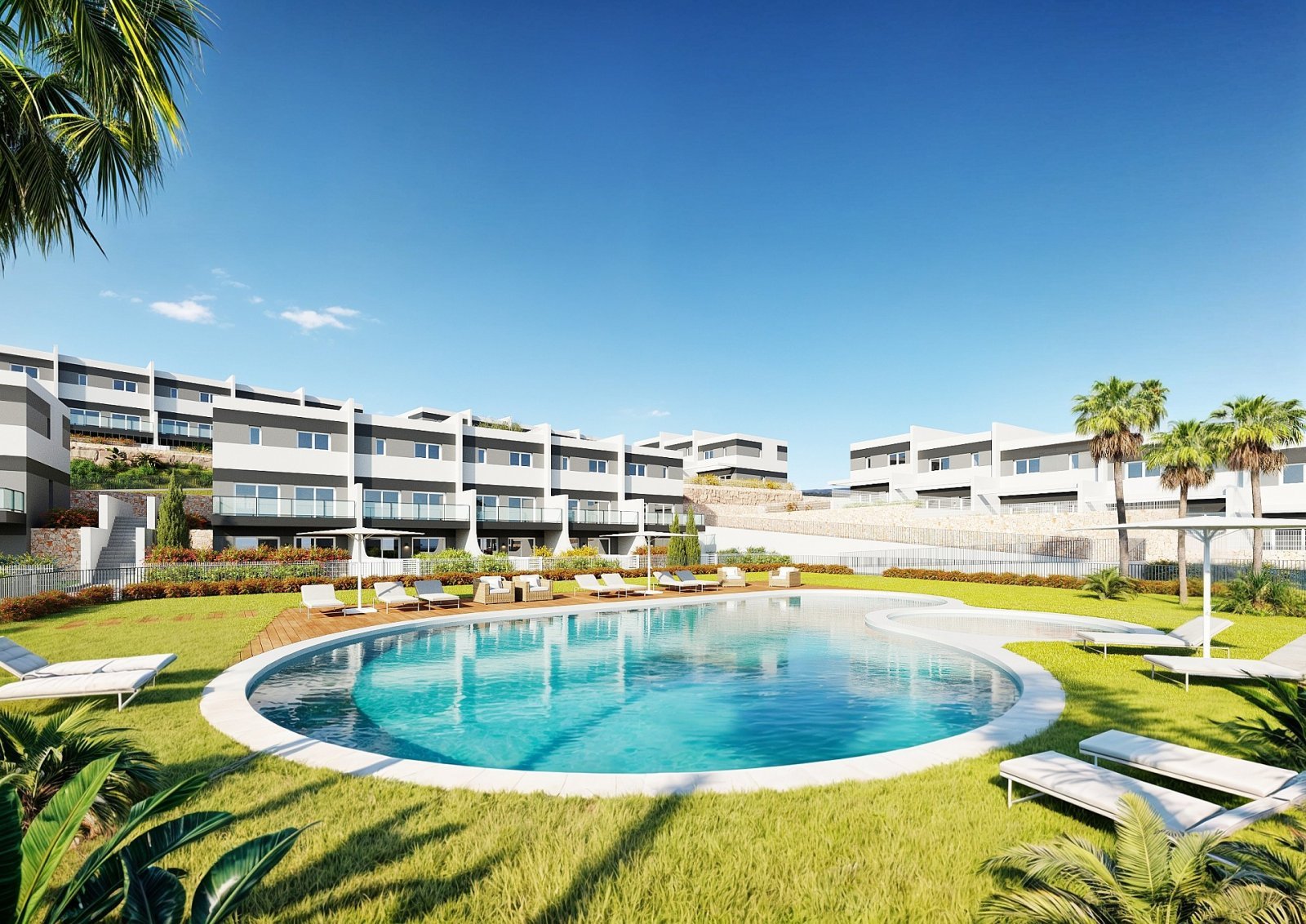 Moderne Reihenhausvilla mit Sonnenterrasse