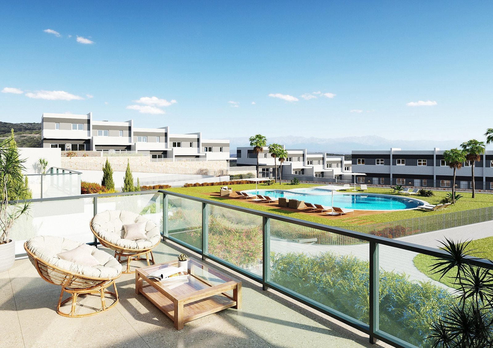Moderne Reihenhausvilla mit Sonnenterrasse