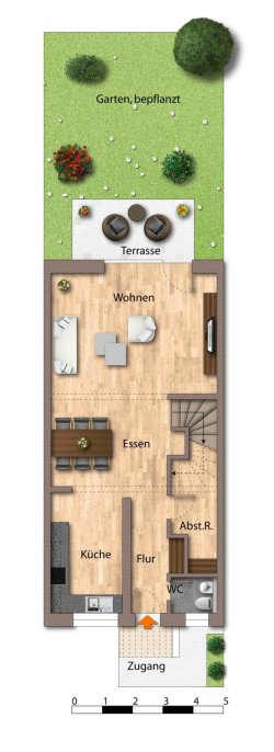 Erdgeschoss mit Garten Erdgeschoss mit Garten